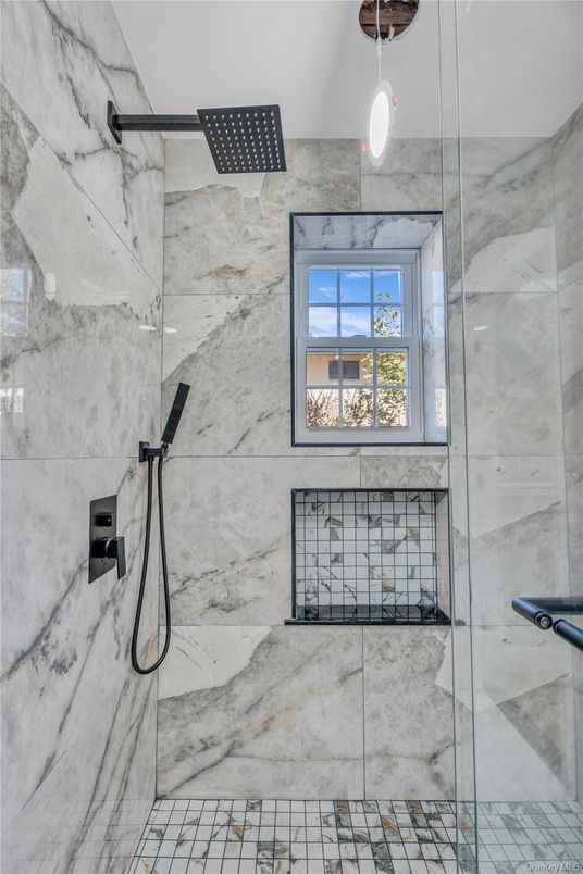 Bathroom, Glass Shower, Interior, Marble Walls
