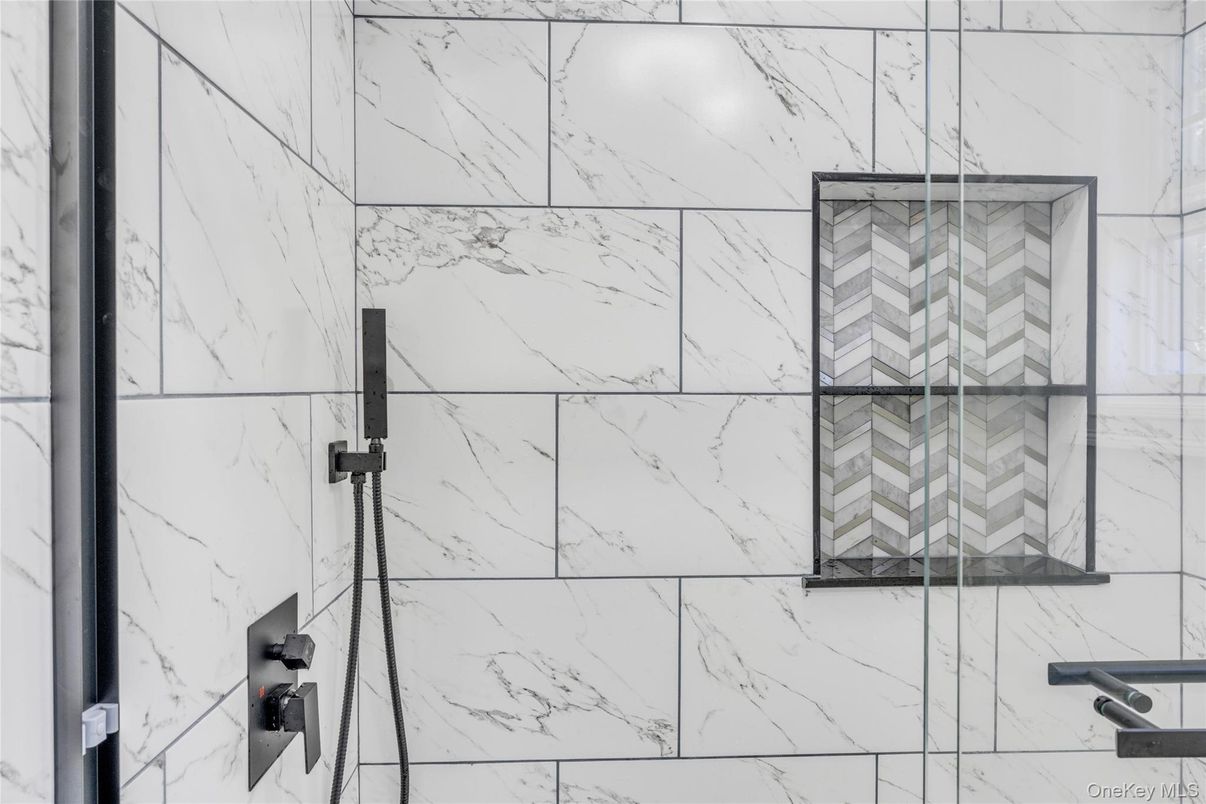 Bathroom, Glass Shower, Interior, Marble Walls