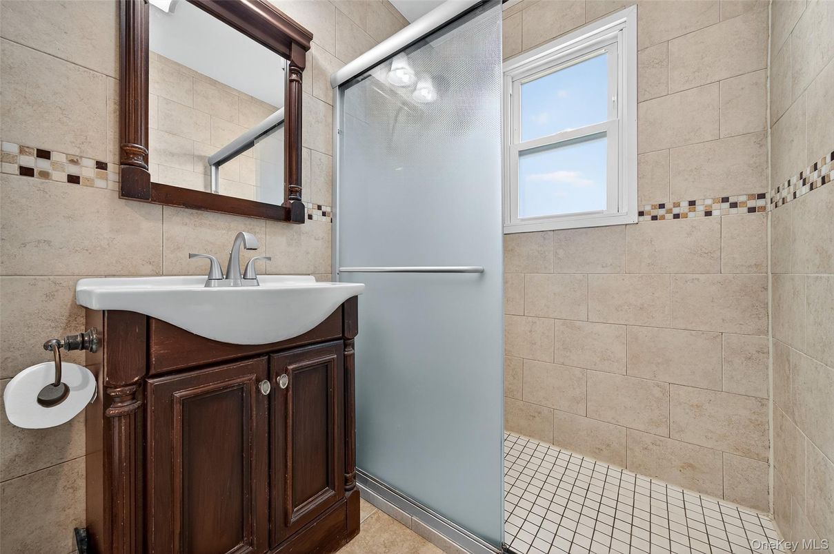 Bathroom, Glass Shower, Interior, Stone Walls