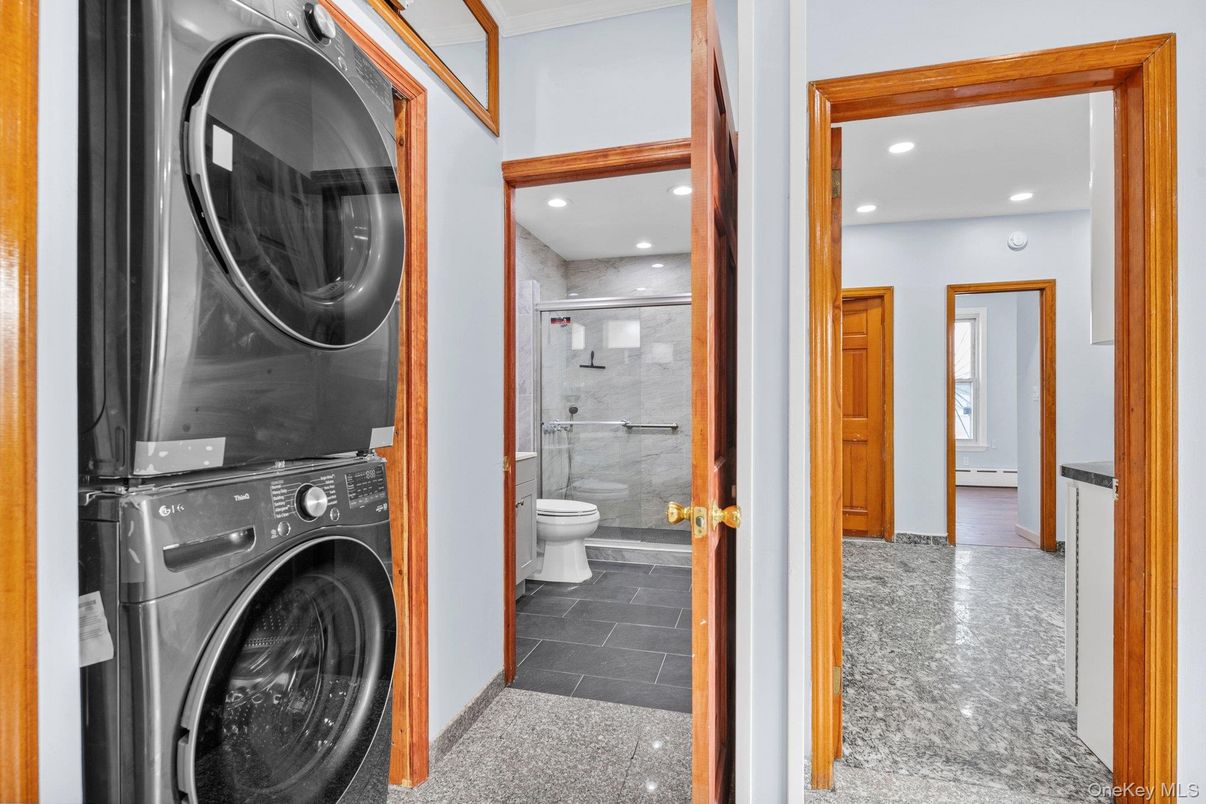 Bathroom, Interior, Recessed Lighting, Utility Closets, Washer