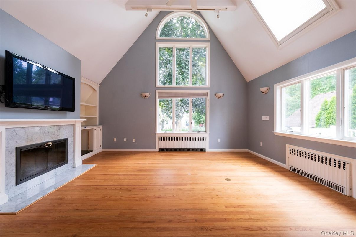 Empty room, Fireplace, Interior, Wood Texture Flooring