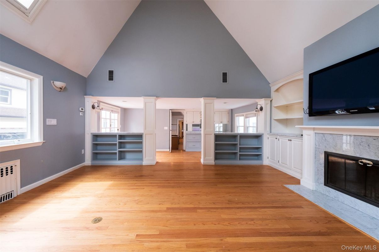 Empty room, Fireplace, Interior, Wood Texture Flooring