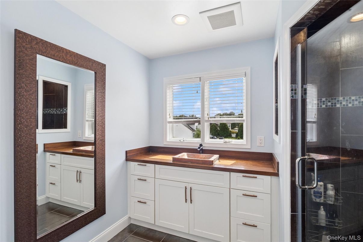 Bathroom, Glass Shower, Interior, Recessed Lighting, Water