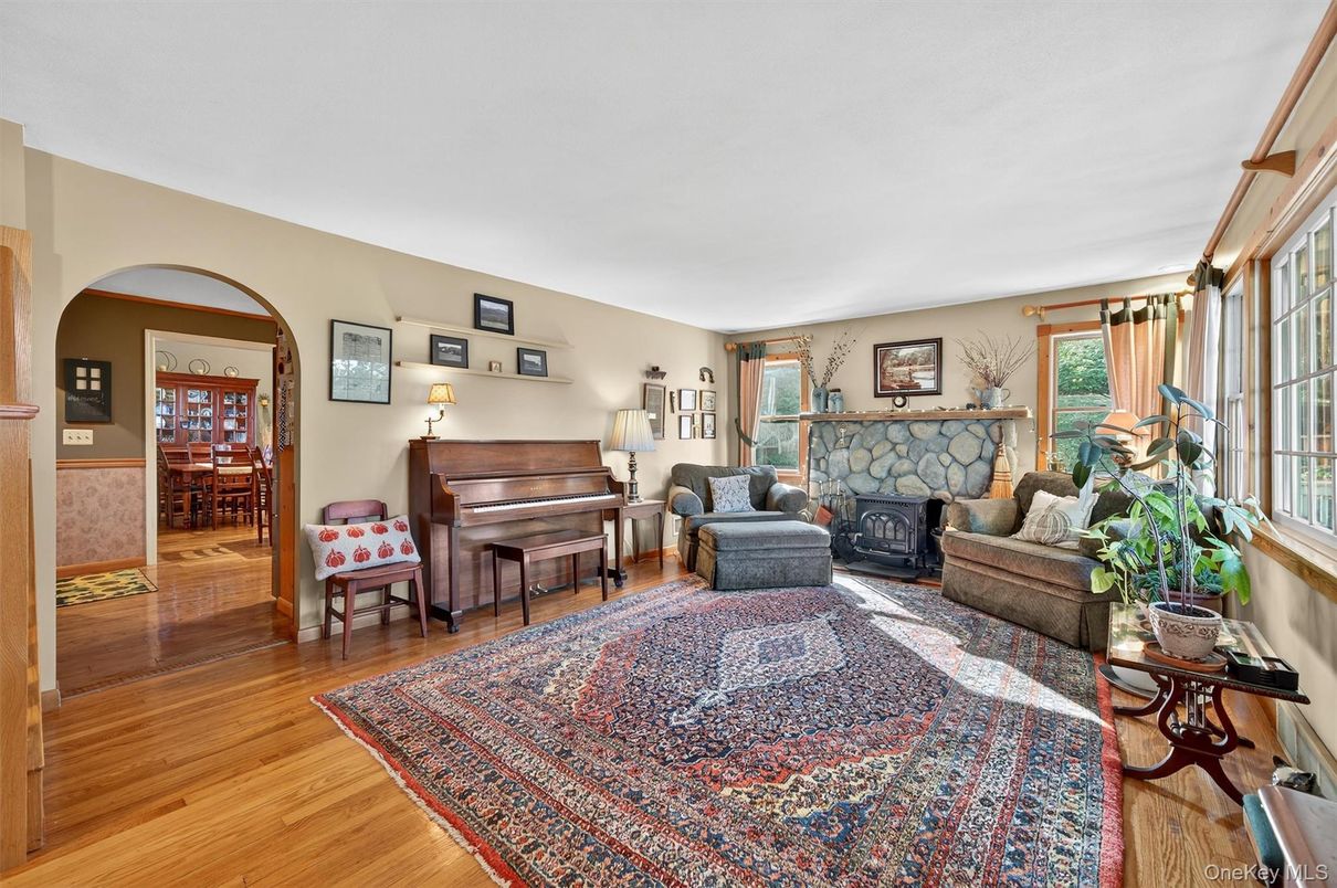 Fireplace, Interior, Living room, Piano, Wood Texture Flooring