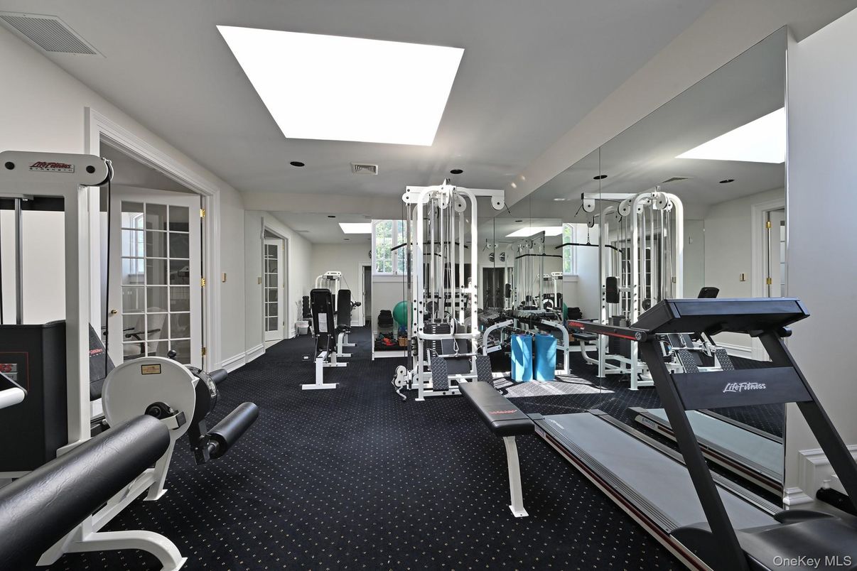 Fitness Equipment, Gym, Interior, Recessed Lighting