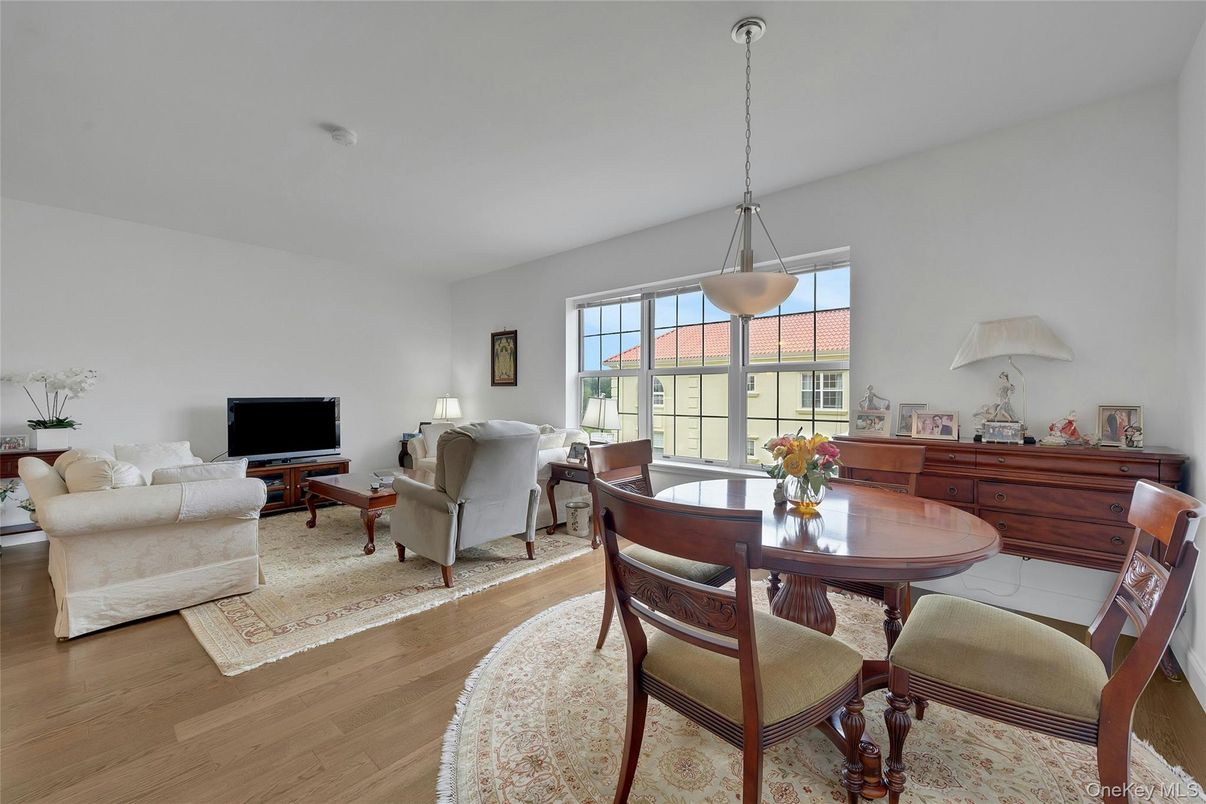 Dining room, Interior, Living room, Pendant Lights, Wood Texture Flooring