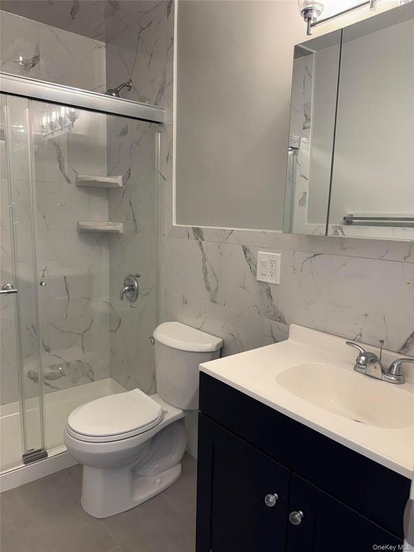 Bathroom, Glass Shower, Interior, Marble Walls