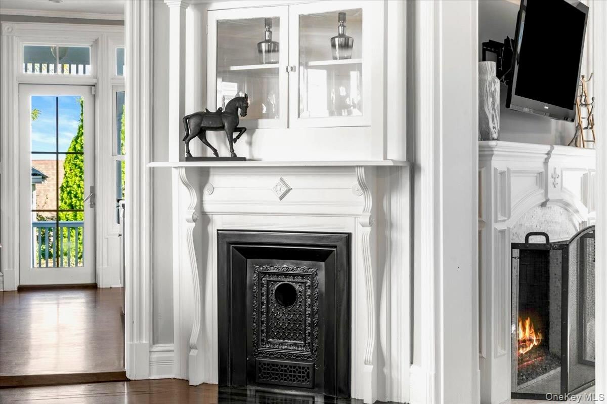 Fireplace, Interior, Wood Texture Flooring