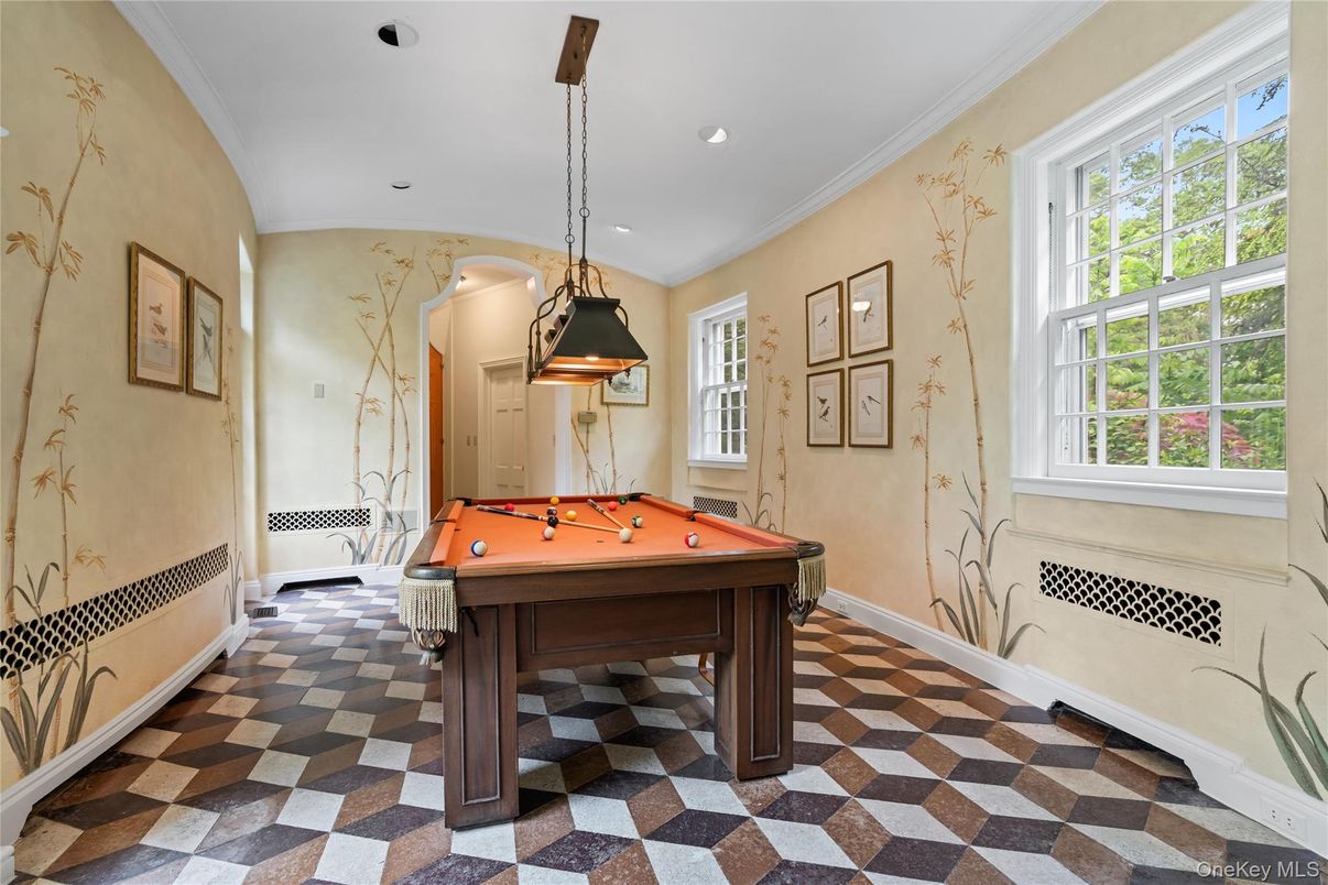 Billiard Table, Game Room, Interior, Pendant Lights, Recessed Lighting