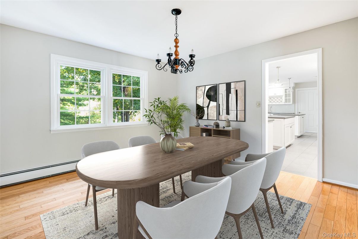 Chandelier, Dining room, Interior, Pendant Lights, Wood Texture Flooring