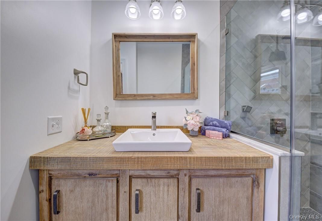 Bathroom, Glass Shower, Interior, Tile Countertops