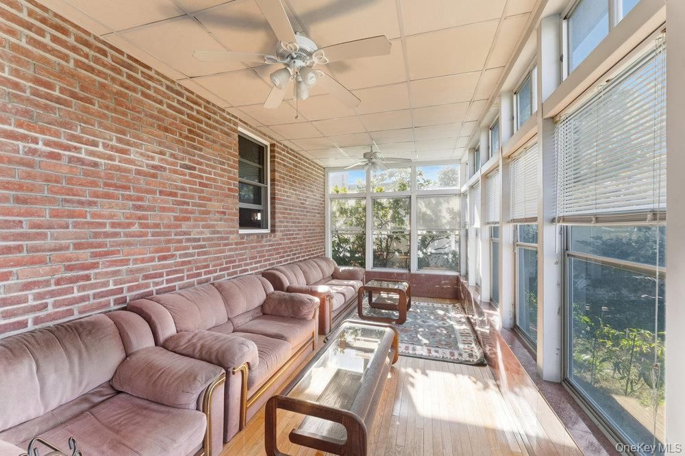 Interior, Living room, Stone Walls, Sun Room, Wood Texture Flooring