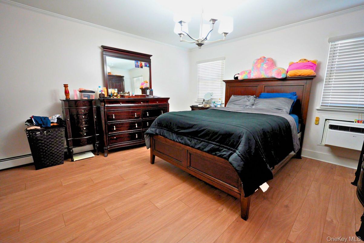 Bedroom, Chandelier, Interior, Wood Texture Flooring
