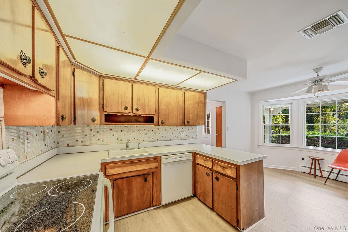 Interior, Kitchen, Wood Texture Flooring