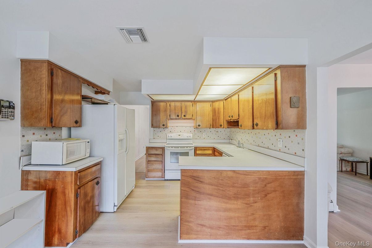 Interior, Kitchen, Wood Texture Flooring