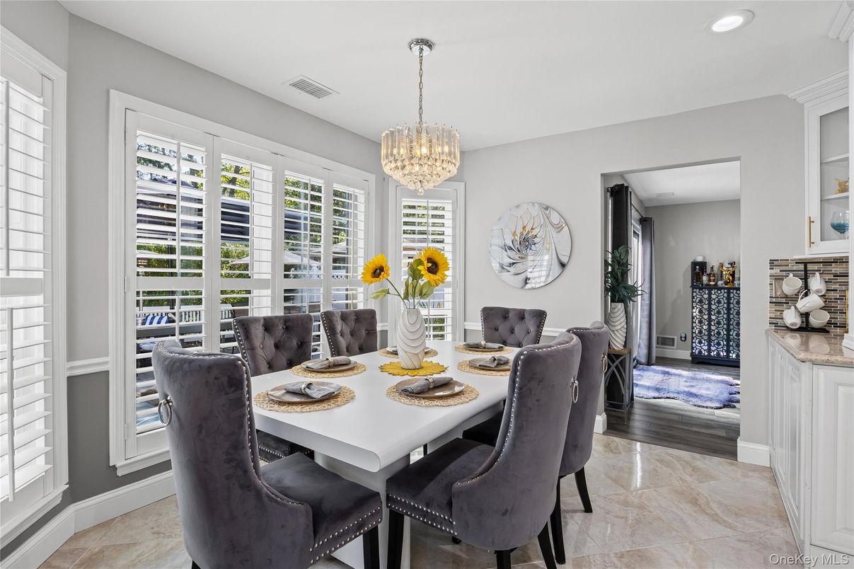 Chandelier, Dining room, Interior, Recessed Lighting