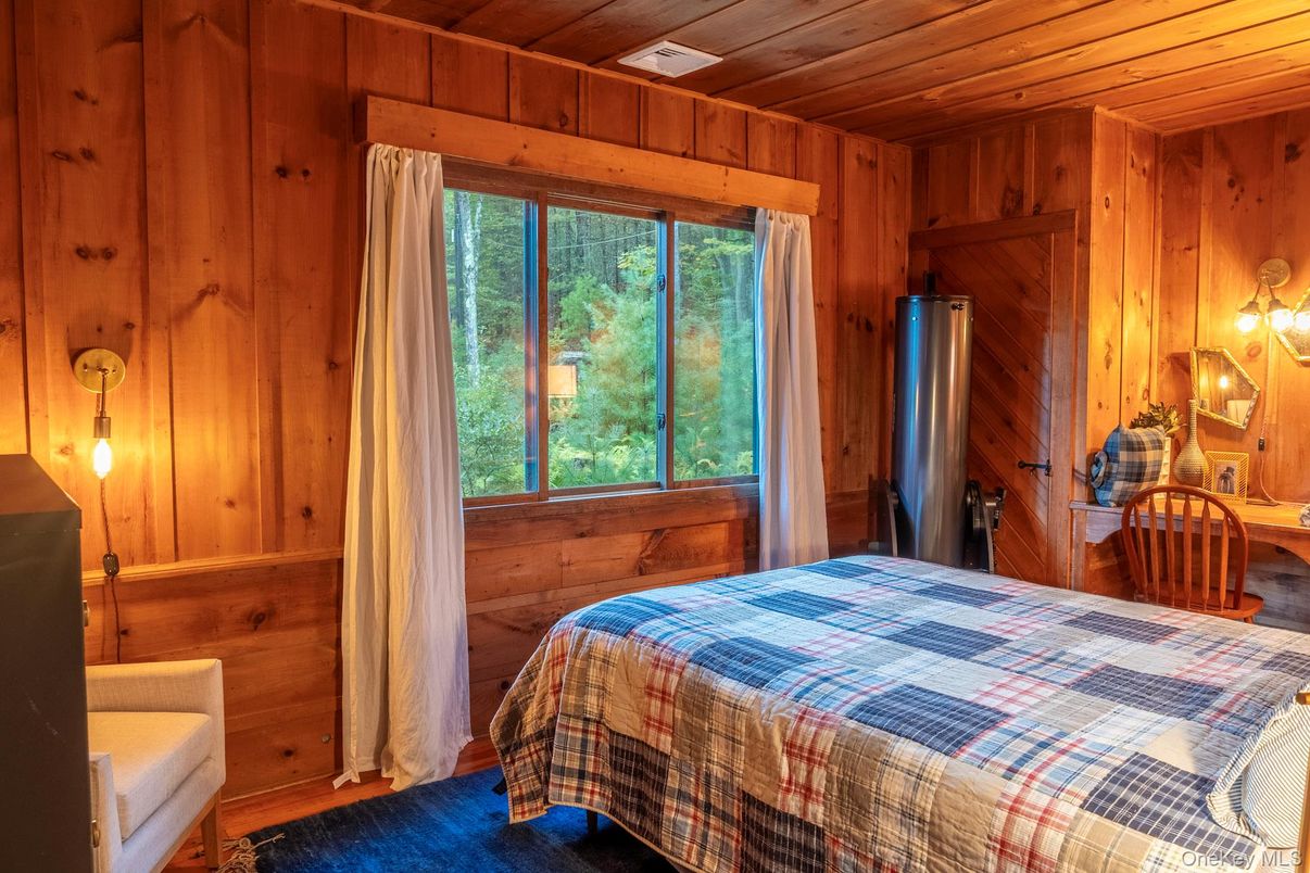 Bedroom, Interior, Wooden Ceilings, Wooden Walls