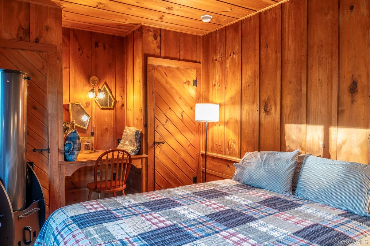 Bedroom, Interior, Wooden Ceilings, Wooden Walls