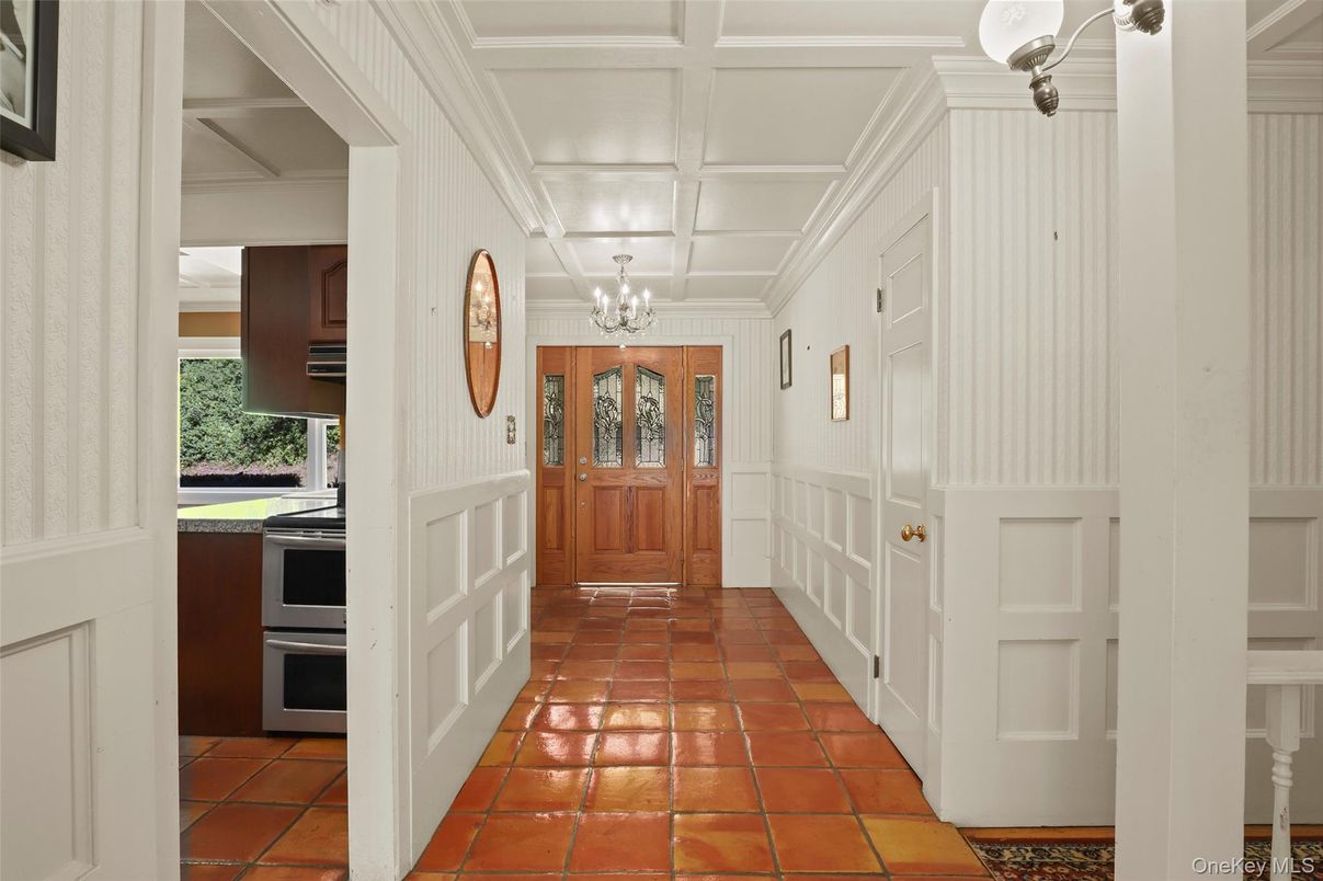 Chandelier, Interior, Kitchen, Stainless Steel Appliances