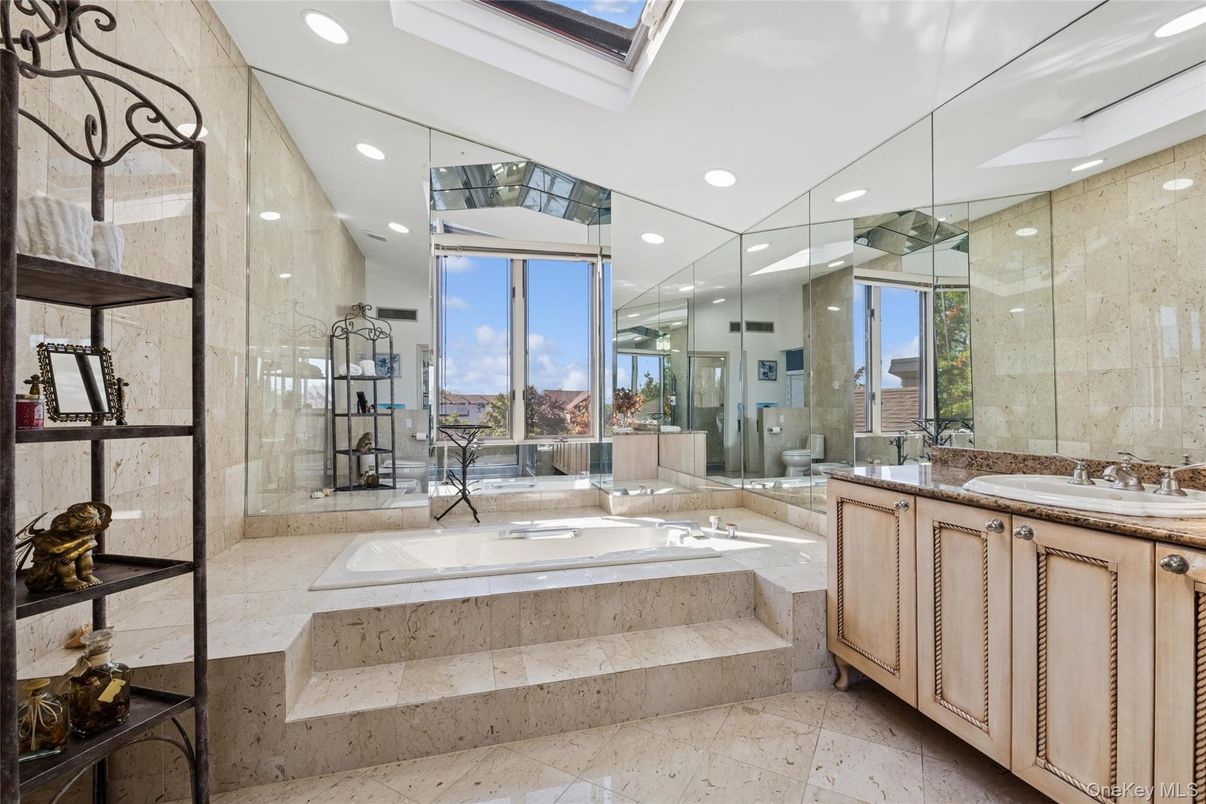 Bathroom, Glass Ceilings, Glass Shower, Interior, Recessed Lighting