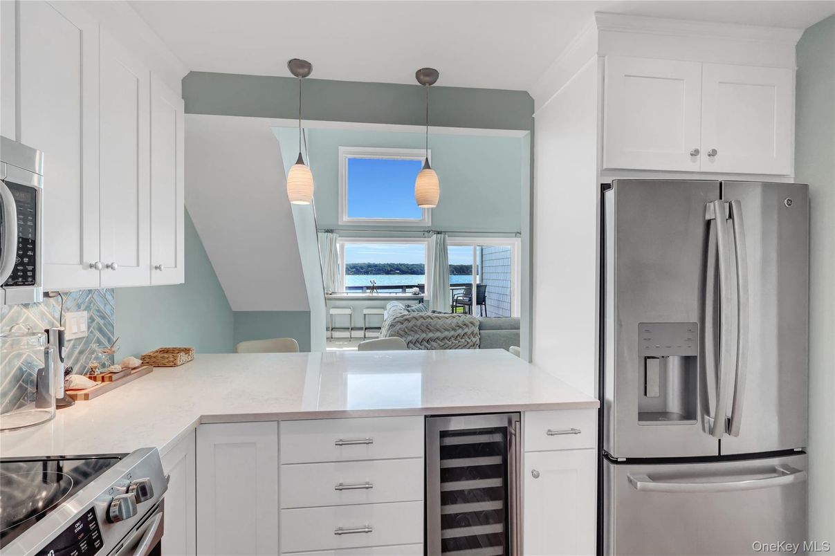 Interior, Kitchen, Pendant Lights, Stainless Steel Appliances, Water