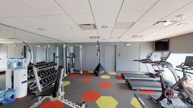 Fitness Equipment, Gym, Interior, Recessed Lighting