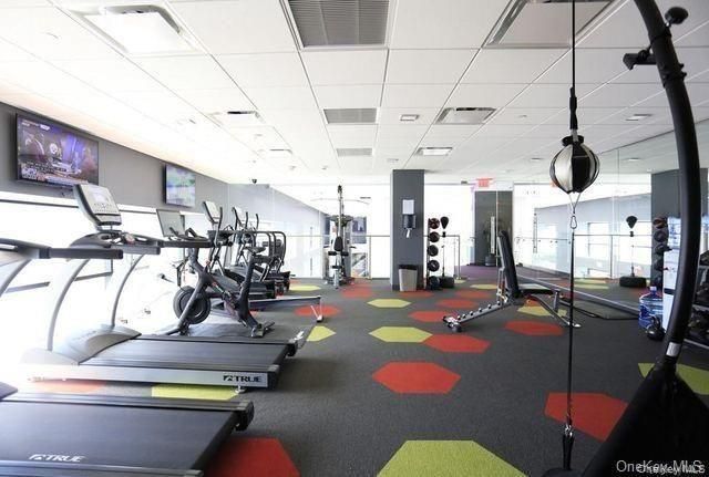 Fitness Equipment, Gym, Interior, Recessed Lighting
