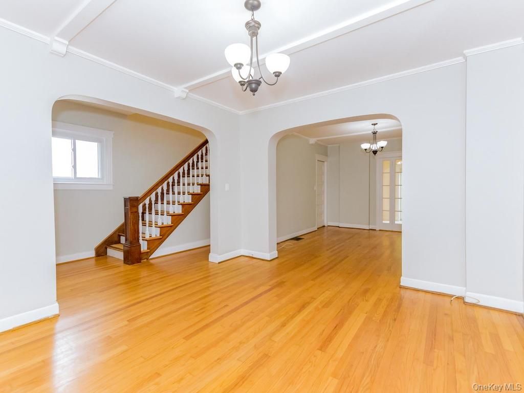 Chandelier, Empty room, Interior, Wood Texture Flooring