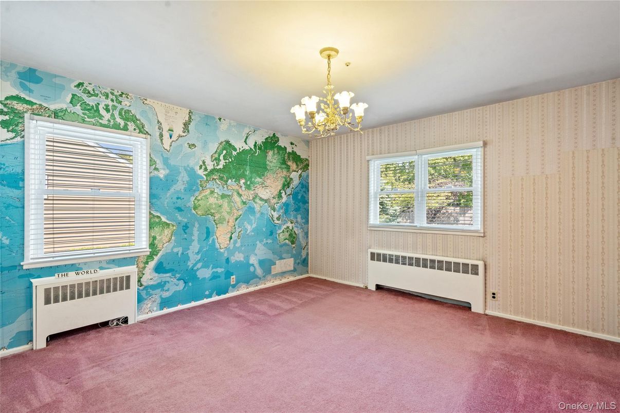 Chandelier, Empty room, Interior