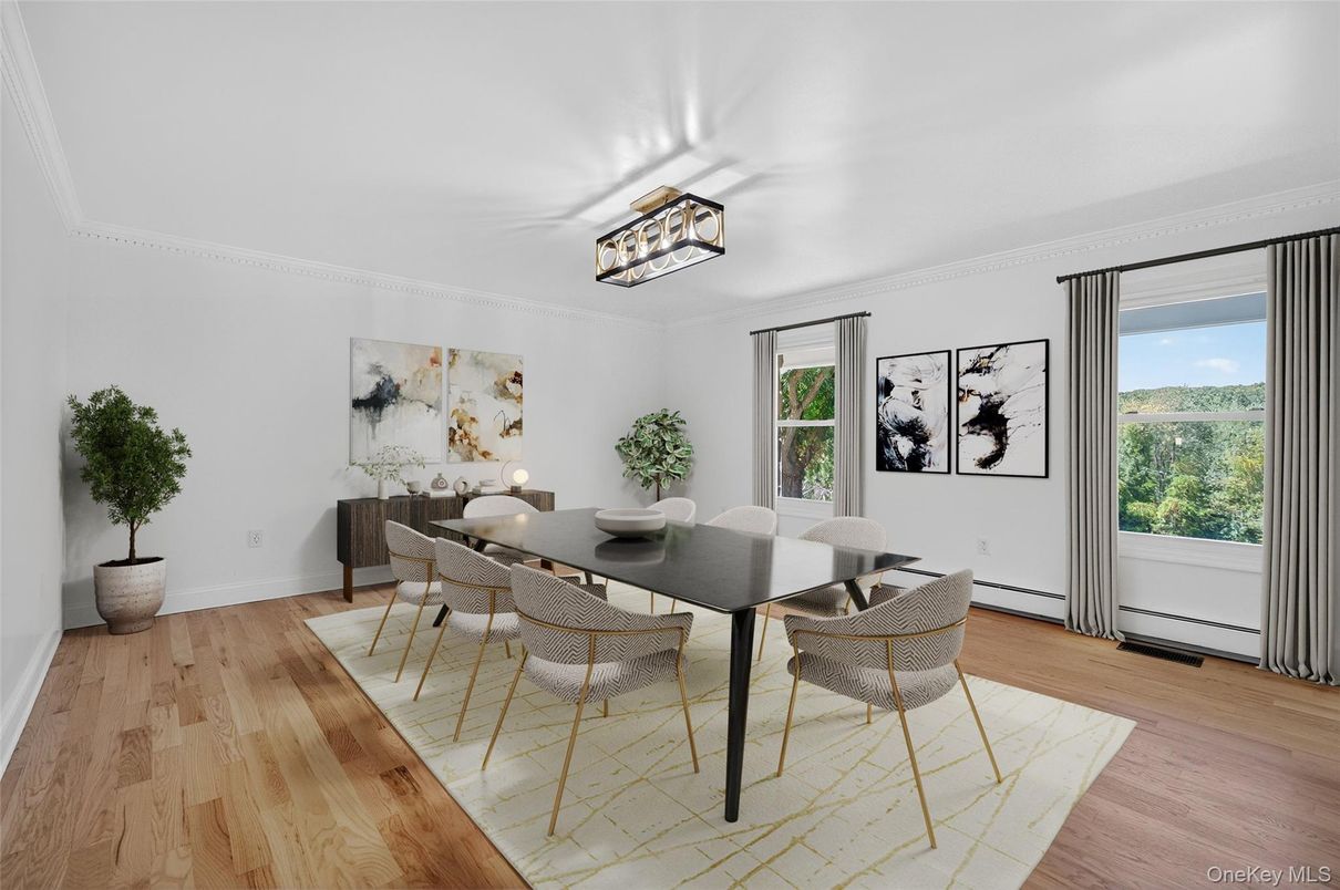 Dining room, Interior, Wood Texture Flooring