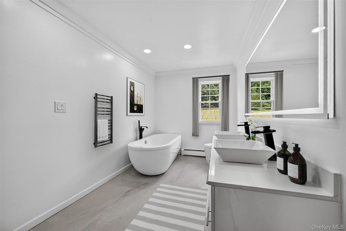 Bathroom, Free Standing Baths, Interior, Recessed Lighting
