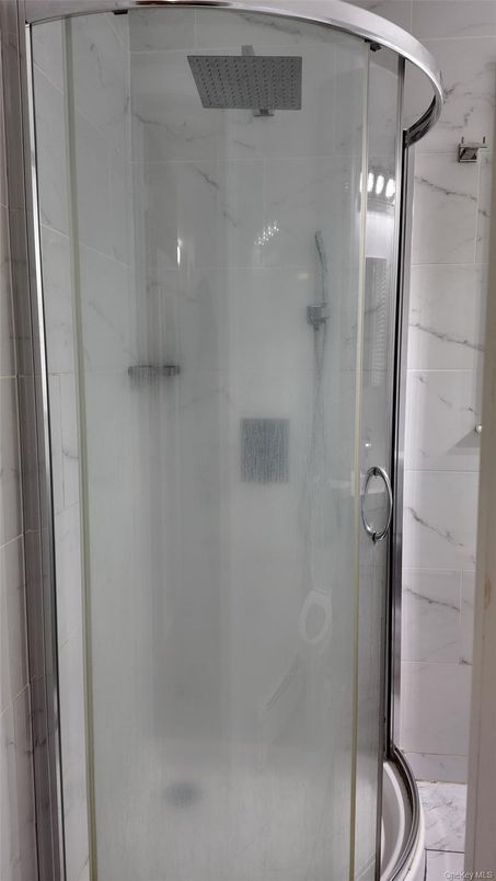 Bathroom, Glass Shower, Interior, Marble Walls