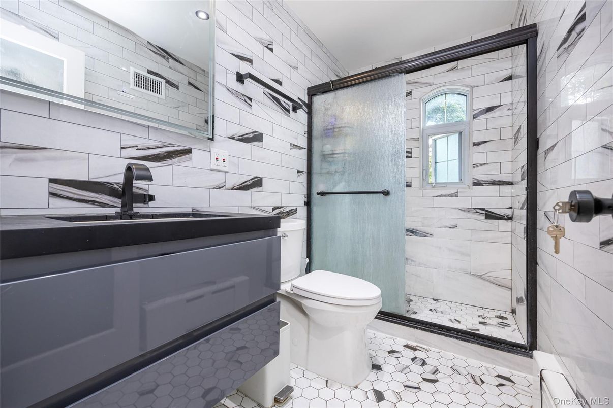 Bathroom, Glass Shower, Interior, Marble Walls