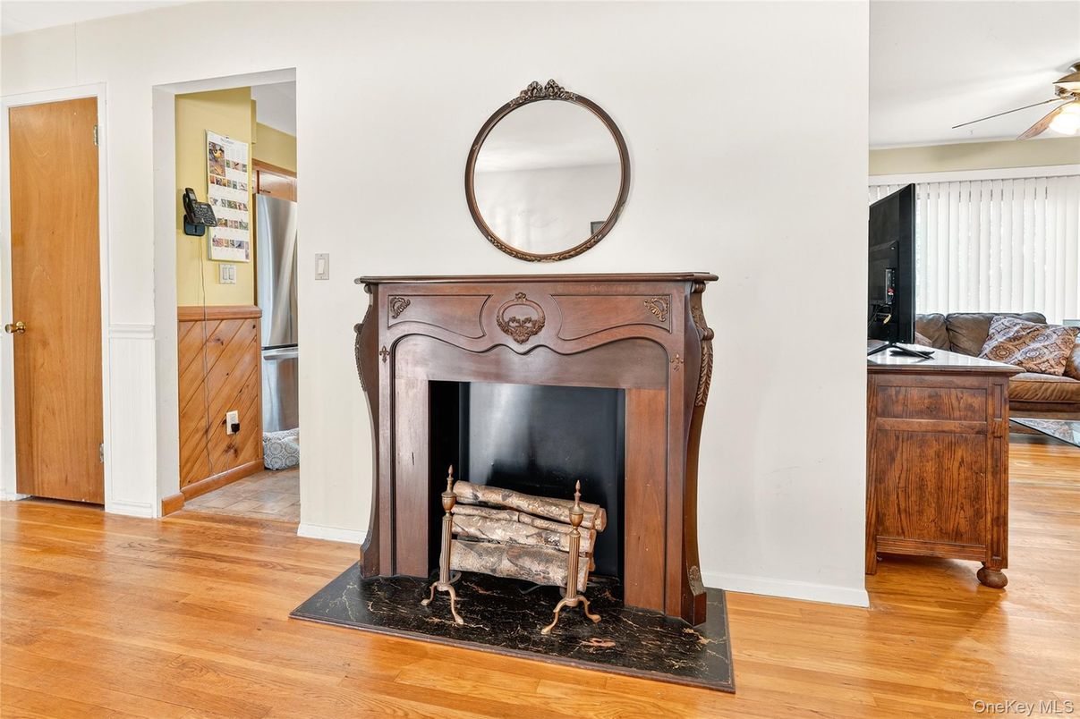 Fireplace, Interior, Wood Texture Flooring