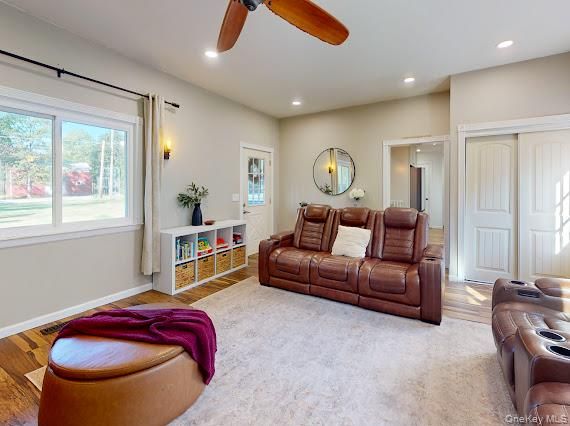 Home Theatre Room, Interior, Living room, Recessed Lighting, Wood Texture Flooring