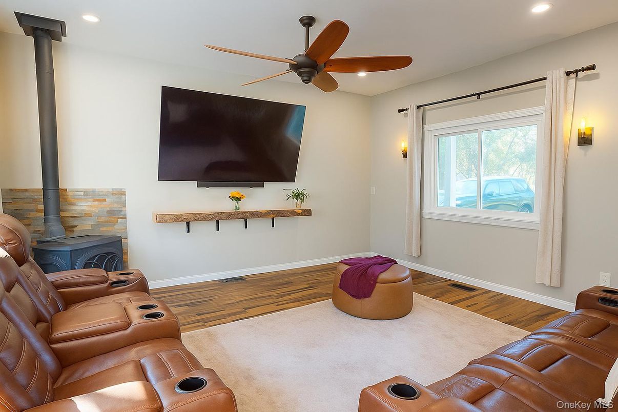 Home Theatre Room, Interior, Recessed Lighting, Theatre Room, Wood Texture Flooring