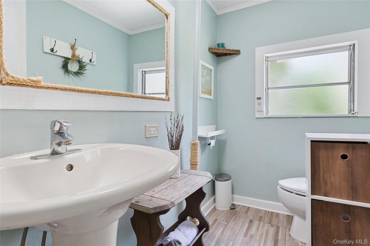 Bathroom, Interior, Wood Texture Flooring