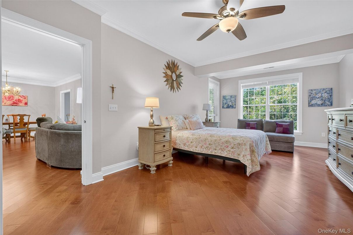 Bedroom, Chandelier, Dining room, Interior, Wood Texture Flooring