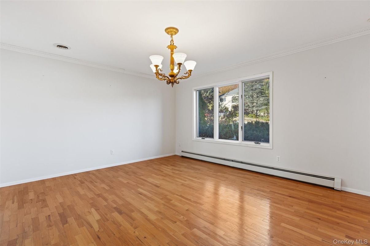 Chandelier, Empty room, Interior, Wood Texture Flooring
