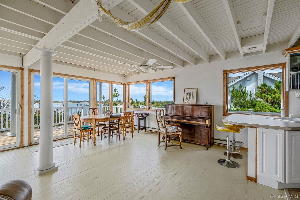 Dining room, Interior, Piano, Water, Wood Texture Flooring