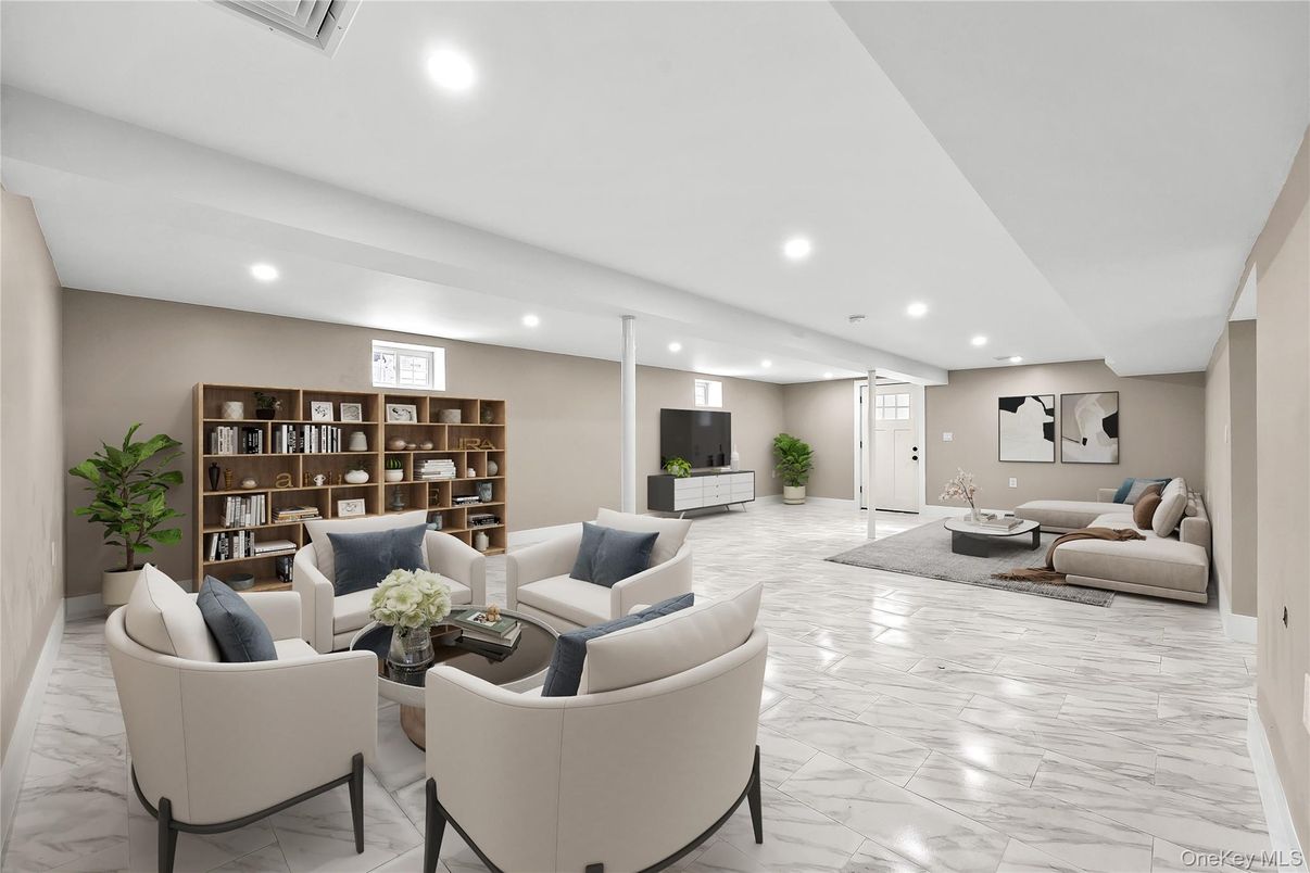 Interior, Living room, Marble, Recessed Lighting