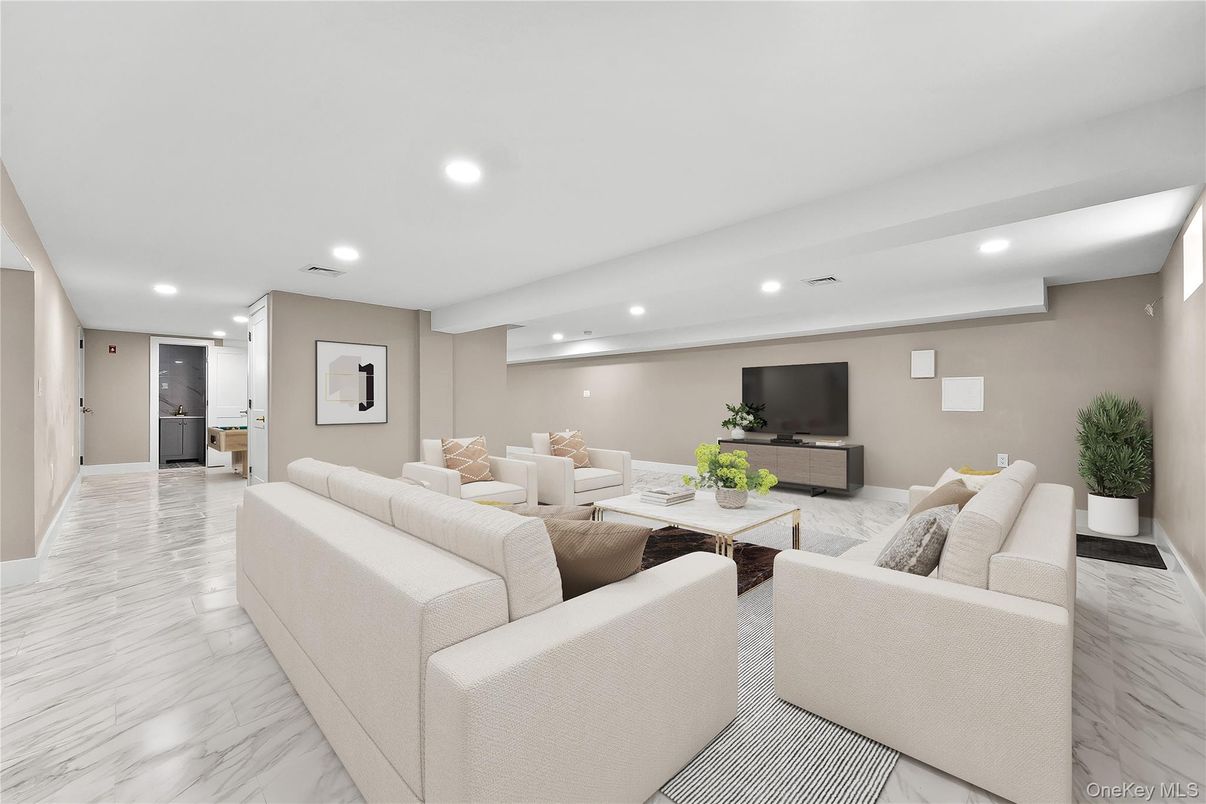 Interior, Living room, Marble, Recessed Lighting