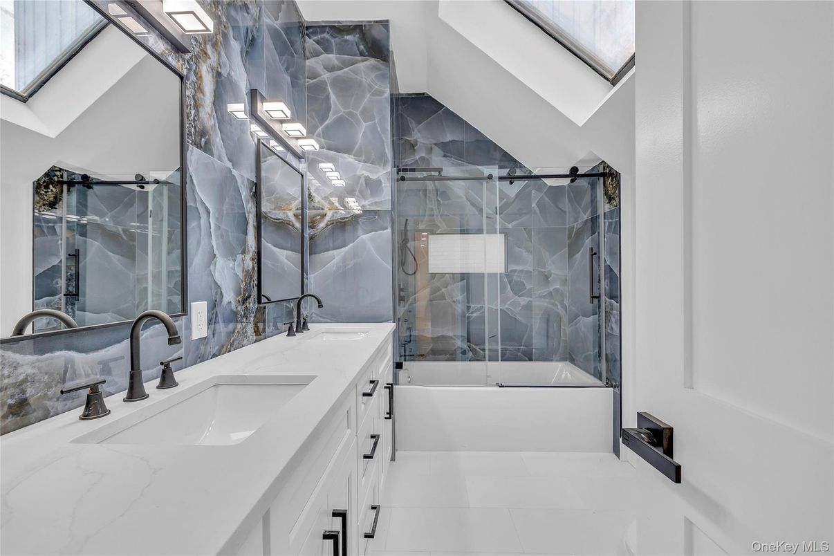 Bathroom, Dual Sink Vanities, Glass Shower, Interior