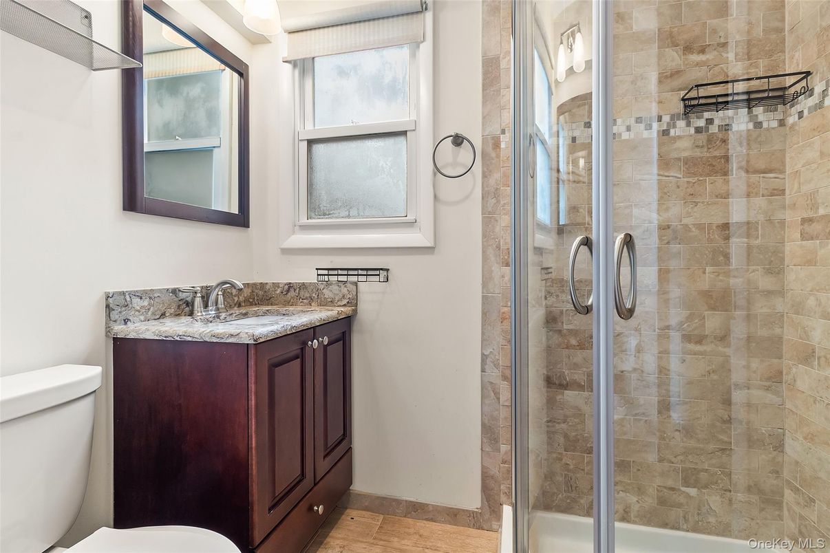 Bathroom, Glass Shower, Interior, Stone Walls