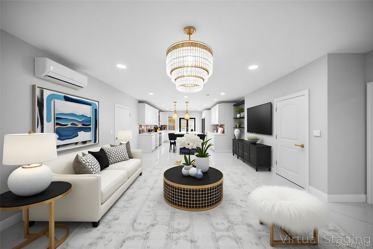 Chandelier, Interior, Kitchen, Living room, Marble, Pendant Lights, Recessed Lighting