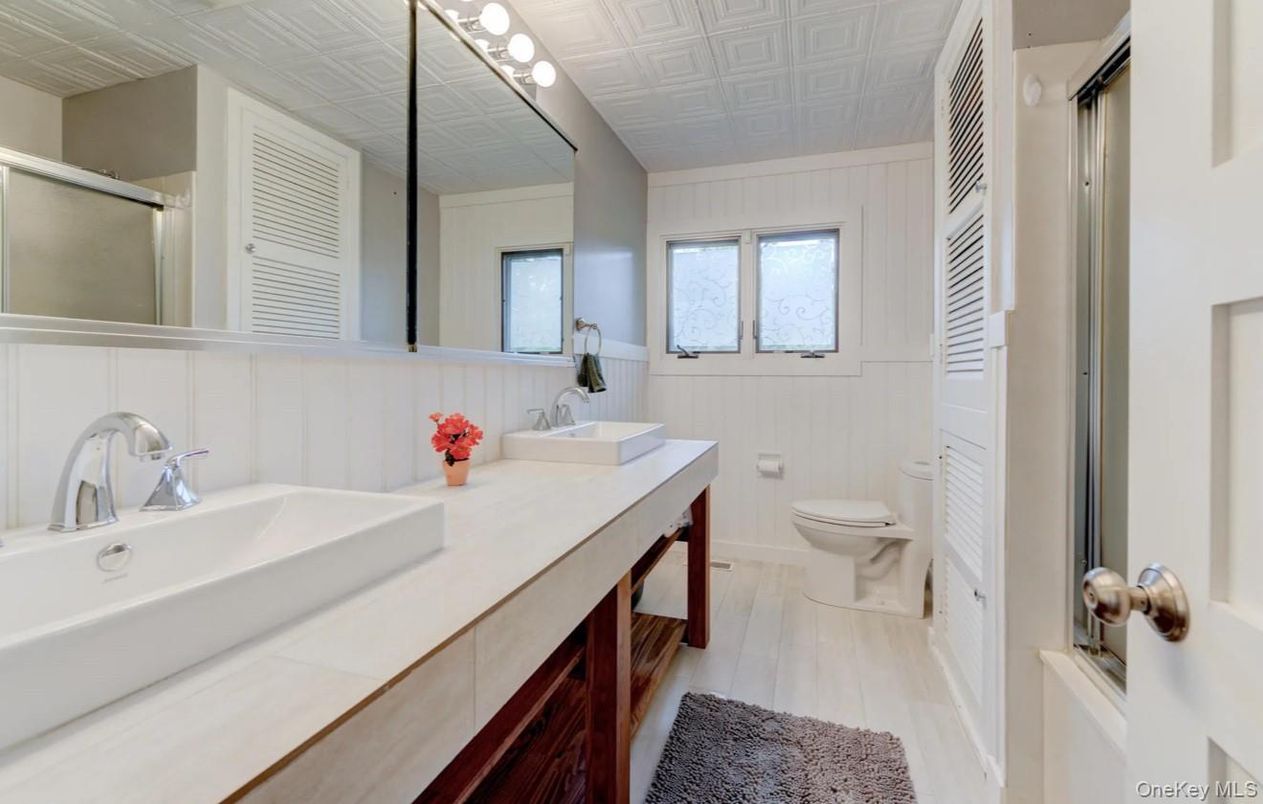 Bathroom, Dual Sink Vanities, Interior, Wood Texture Flooring