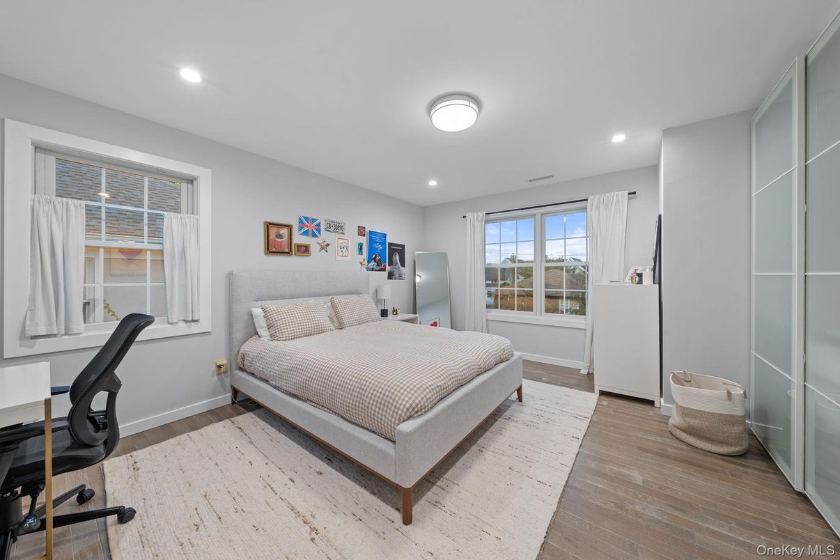 Bedroom, Home Office, Interior, Recessed Lighting, Wood Texture Flooring
