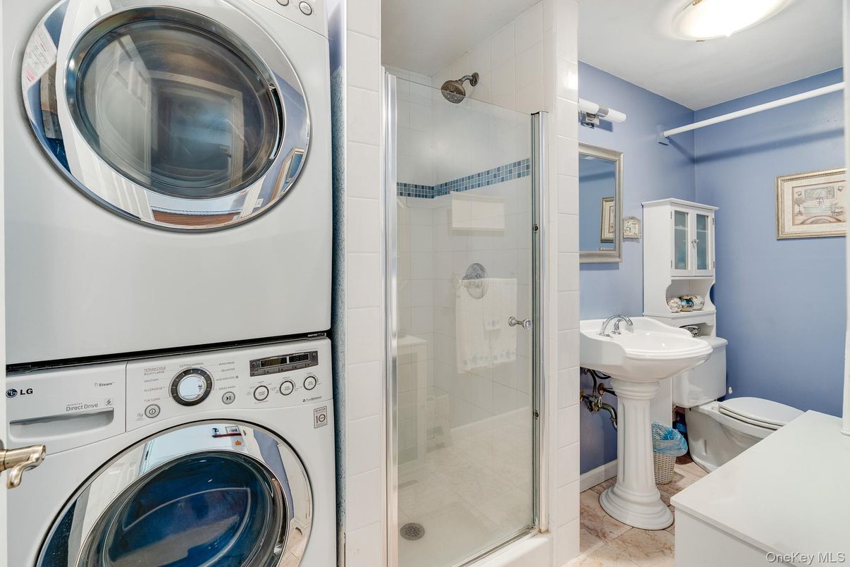 Bathroom, Glass Shower, Interior, Utility Closets, Washer