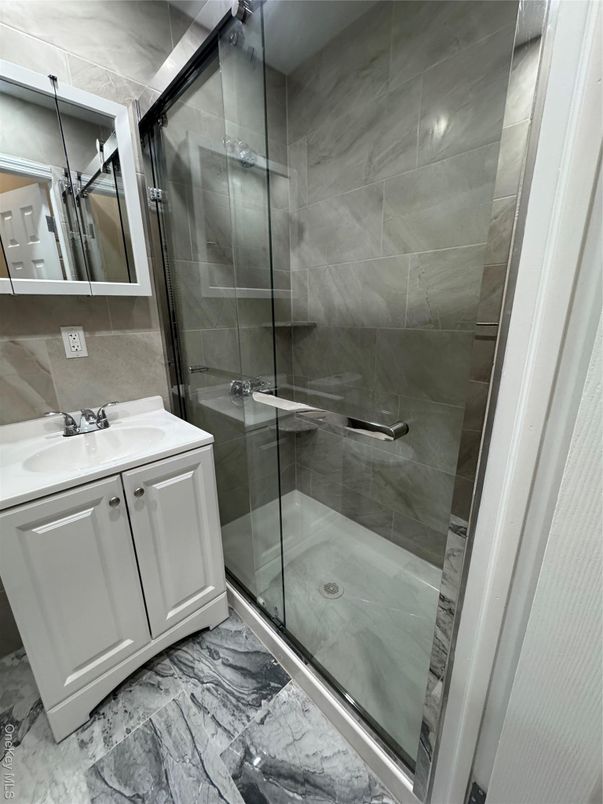 Bathroom, Glass Shower, Interior, Marble