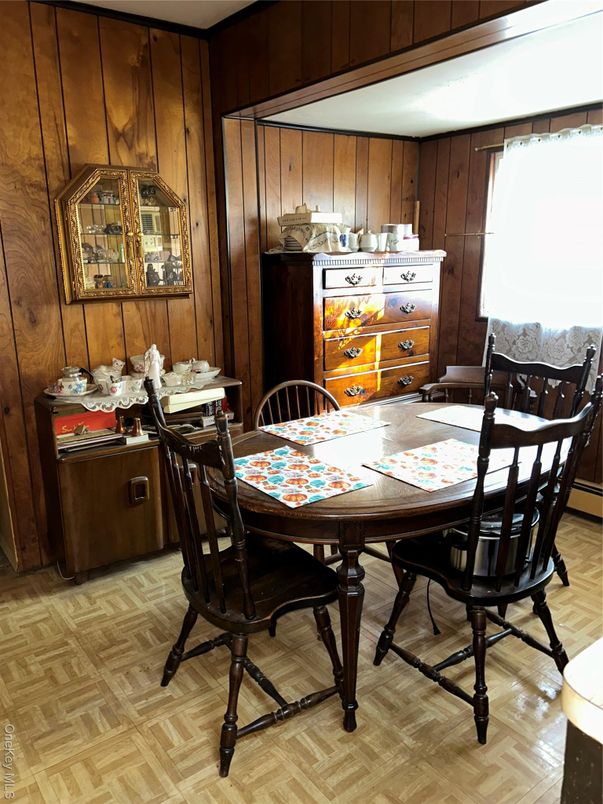Dining room, Interior, Wood Texture Flooring, Wooden Walls